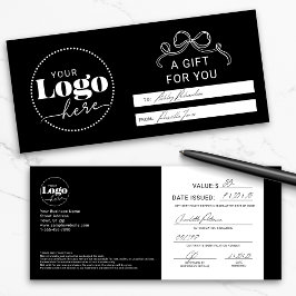 Geschenkgutschein für elegante Markenlogos