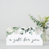 Geschenkgutschein für elegante smaragdgrüne Farben (Stehend Vorderseite)