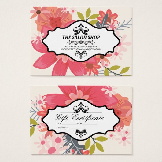 Geschenkgutschein für Elegante und fette Flora (Vorne & Hinten)