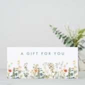 Geschenkgutschein für Elegante Wildblume (Stehend Vorderseite)
