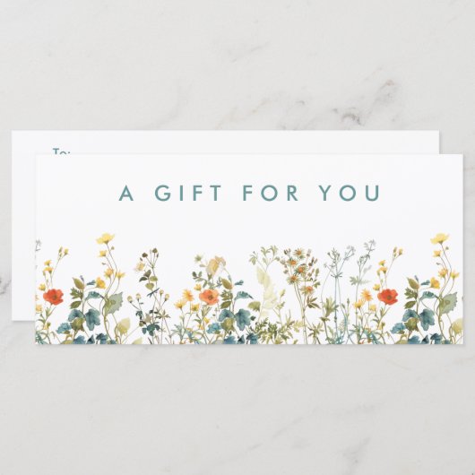 Geschenkgutschein für Elegante Wildblume (Vorne/Hinten)