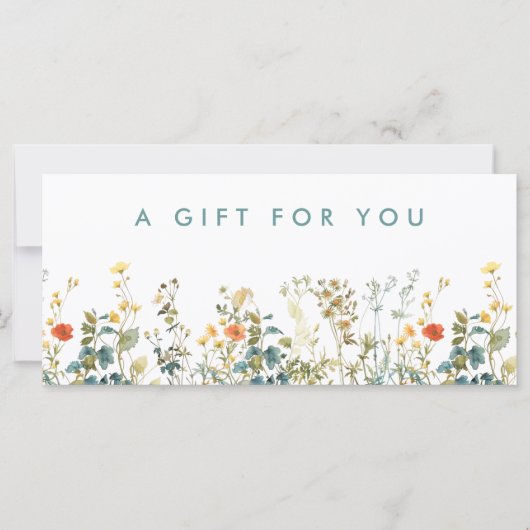 Geschenkgutschein für Elegante Wildblume (Vorderseite)