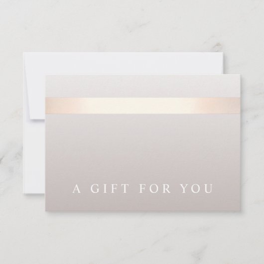 Geschenkgutschein für Elegantes Gold Streifen Einladung (Vorderseite)