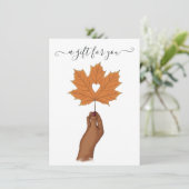 Geschenkgutschein für Erntedank (Stehend Vorderseite)