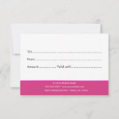 Geschenkgutschein für farbenfrohe Wildblumen (Rückseite)