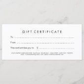 Geschenkgutschein für Fetthaare (Rückseite)