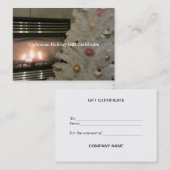 Geschenkgutschein für Feuerplatz und Weihnachtsbau Rabattkarte (Vorne/Hinten)