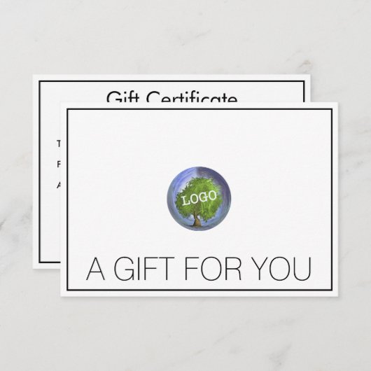 Geschenkgutschein für Firmenlogos (Vorne/Hinten)