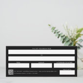 Geschenkgutschein für Firmenlogos schwarz (Stehend Vorderseite)