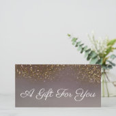 Geschenkgutschein für flüssigen Glitzer (Stehend Vorderseite)