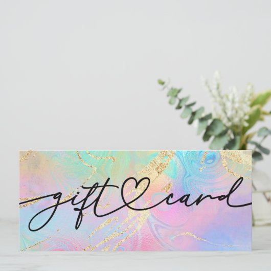 Geschenkgutschein für flüssigen Marmor (Stehend Vorderseite)