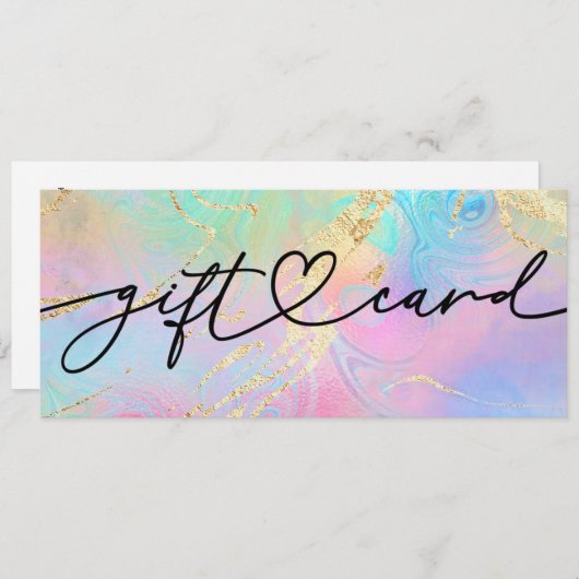 Geschenkgutschein für flüssigen Marmor (Vorne/Hinten)