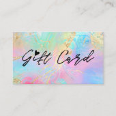 Geschenkgutschein für flüssigen Marmor Visitenkarte (Vorderseite)