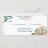 Geschenkgutschein für Flüssigfarben und Gold (Rückseite)