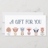 Geschenkgutschein für Folklorekunst-Blume (Vorderseite)