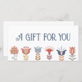 Geschenkgutschein für Folklorekunst-Blume (Vorne/Hinten)