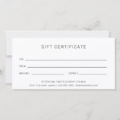 Geschenkgutschein für Fotografen (Rückseite)