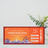 Geschenkgutschein für Freizeitparks Einladung (Stehend Vorderseite)