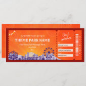 Geschenkgutschein für Freizeitparks Einladung (Vorne/Hinten)