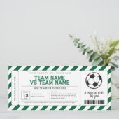 Geschenkgutschein für Fußballüberraschung Einladung (Stehend Vorderseite)