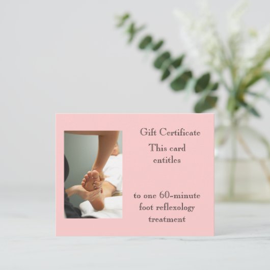 Geschenkgutschein für Fußmassage (Stehend Vorderseite)