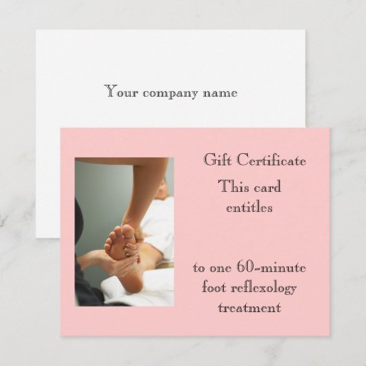 Geschenkgutschein für Fußmassage (Vorne/Hinten)