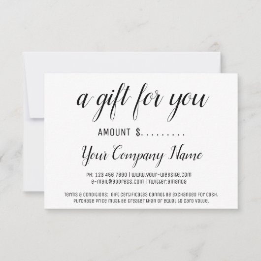 Geschenkgutschein für Geschäftsleute einfach moder (Vorderseite)