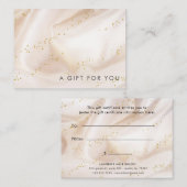 Geschenkgutschein für Glitzer Seidenseide Visitenkarte (Vorne/Hinten)