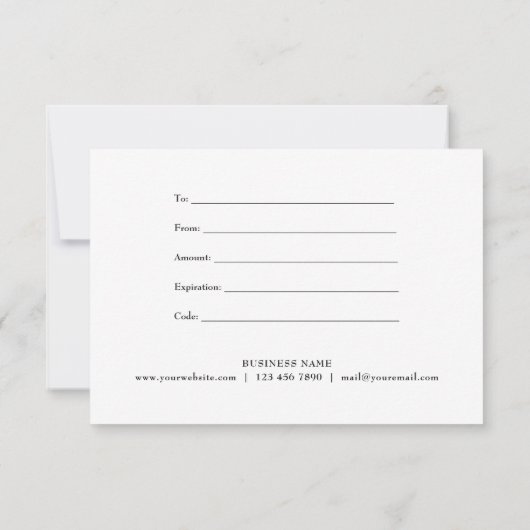 Geschenkgutschein für Gold-Marmor (Rückseite)