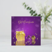 Geschenkgutschein für Golden Christmas Geschenk (Stehend Vorderseite)