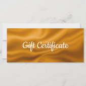 Geschenkgutschein für goldene Metallfolie (Vorderseite)