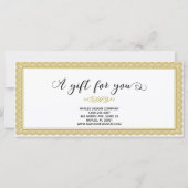 Geschenkgutschein für goldenes Siegel (Rückseite)