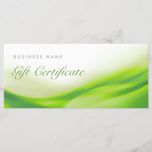 Geschenkgutschein für Grüne Welle (Vorderseite)