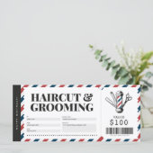 Geschenkgutschein für Haarschnitt-Barber-Shop (Stehend Vorderseite)