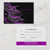 Geschenkgutschein für Haarstühle Rabattkarte (Vorne/Hinten)