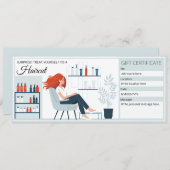 Geschenkgutschein für Haartrappe, Geschenk für Haa Einladung (Vorne/Hinten)