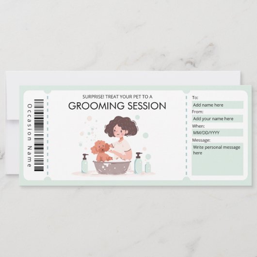 Geschenkgutschein für Heimtiere oder Hunde Einladung (Vorderseite)