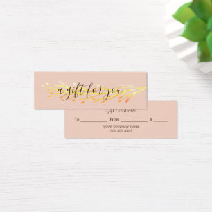 Geschenkgutschein für hübsches Gelborange