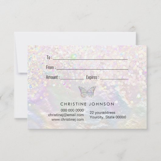 Geschenkgutschein für Imitate (Rückseite)