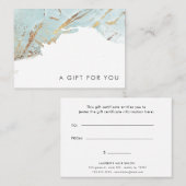 Geschenkgutschein für Imitate aus blauem Gold Visitenkarte (Vorne/Hinten)