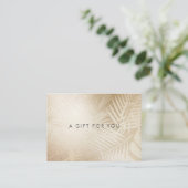 Geschenkgutschein für Imitate aus Gold Visitenkarte (Stehend Vorderseite)