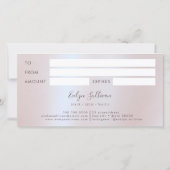 Geschenkgutschein für Imitate mit rosa Glitzer (Rückseite)