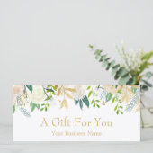 Geschenkgutschein für Ivory Gold Floral Beauty Sal (Stehend Vorderseite)