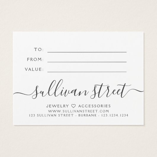 Geschenkgutschein für kleine Unternehmen in Rosa M (Rückseite)