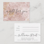 Geschenkgutschein für kleine Unternehmen in Rosa M Mitteilungskarte (Vorne/Hinten)