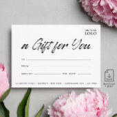 Geschenkgutschein für kleine Unternehmen, modern u Einladung