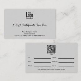 Geschenkgutschein für kleine Unternehmen Treuekarte