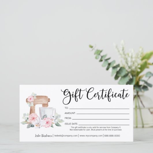 Geschenkgutschein für Kochkurse (Stehend Vorderseite)