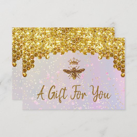 Geschenkgutschein für Königin Bee (Vorne/Hinten)