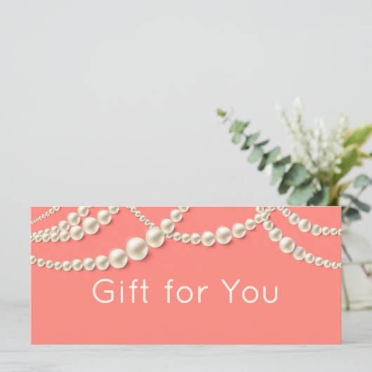 Geschenkgutschein für Korallen und Perlen (Stehend Vorderseite)